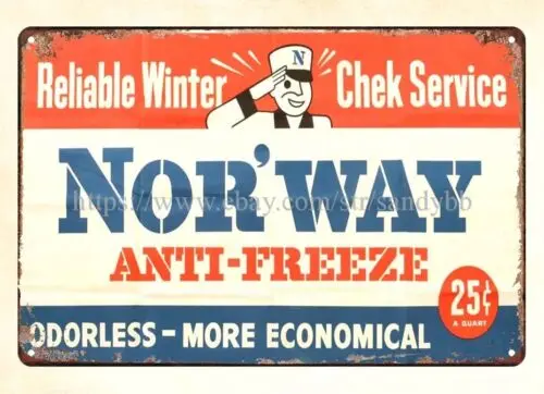 Nor way Anti-Freeze metal tin sign cafe  pub garden outdoor wall art