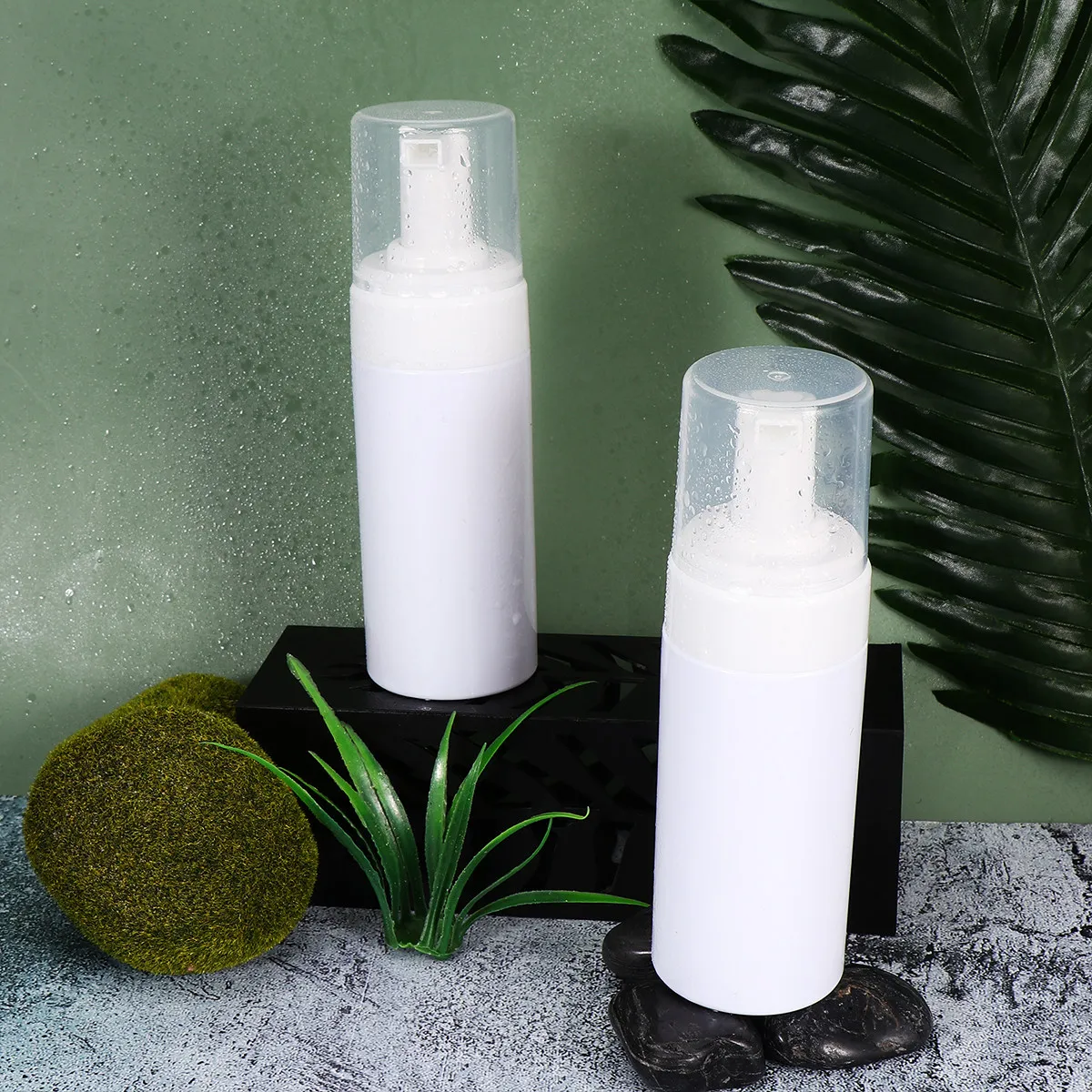 

4Pcs 120Ml Liquid Soap Dispenser Foam Bottle Press Pump for Hand Cleanser Storage Home Office Decoration Use