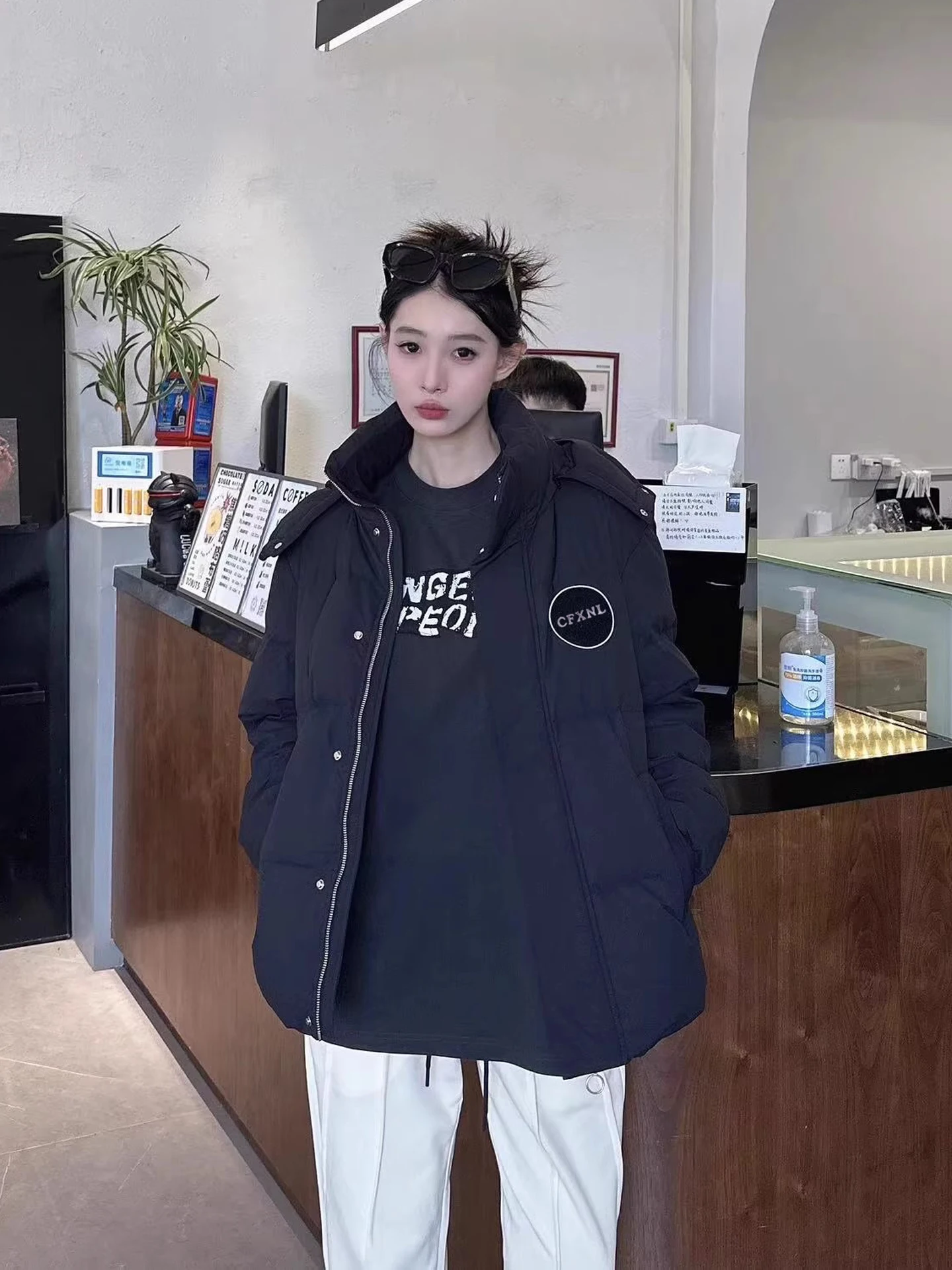 Dames verdikte katoenen Jaet losse pasvorm Koreaanse Sle winterjas Trendy bovenkleding Duurzame polyester stof Ritssluiting