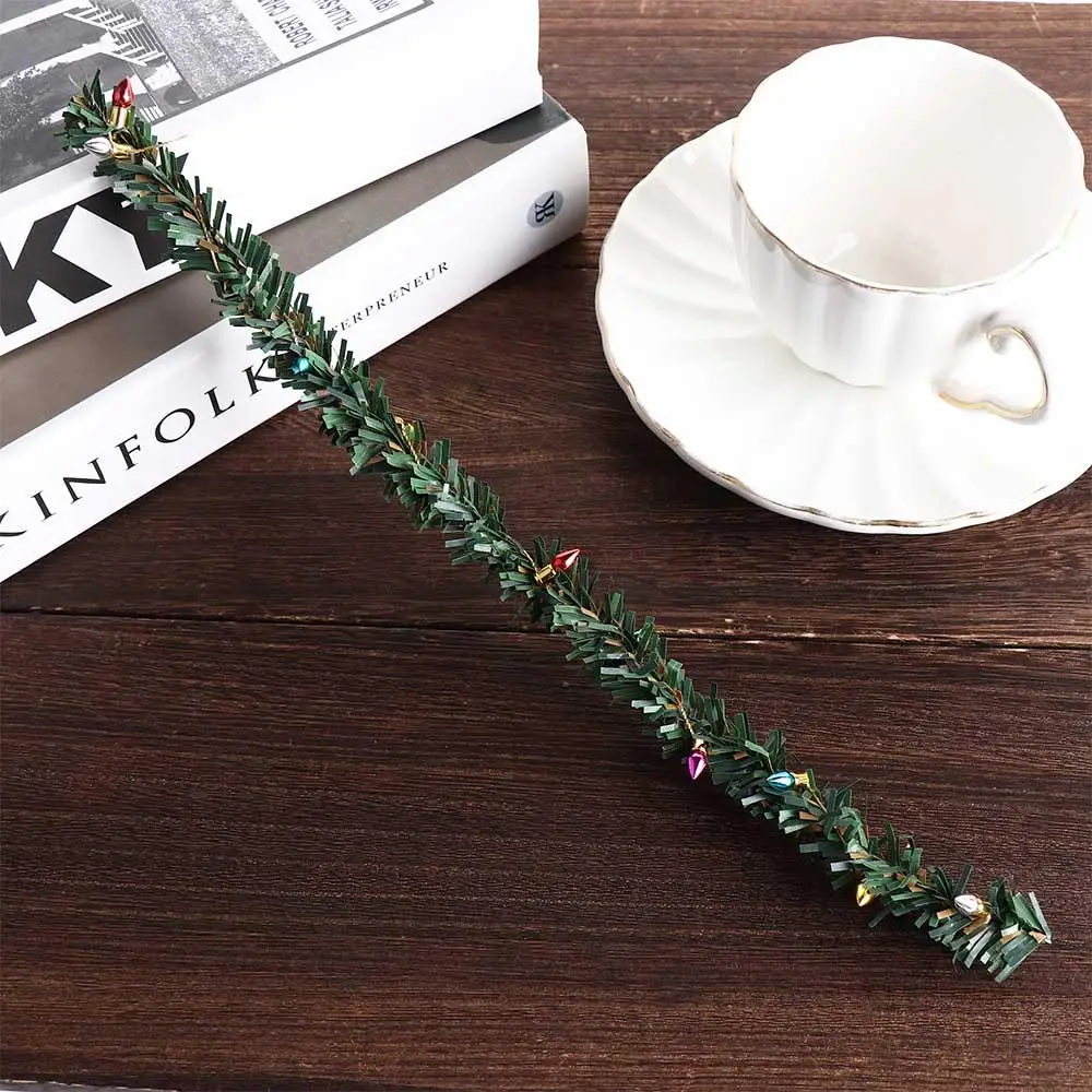 Flower Vine Simulation Dollhouse Lights Stripes Miniature 1:12 Mini Lights Stripes Mini 30CM Pine Branch Lights Stripes DIY