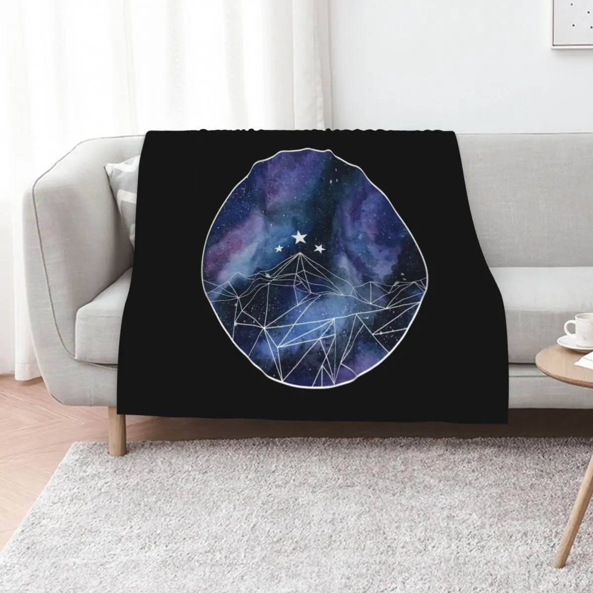 Night Court Symbol with watercolour and black Throw Blanket Luxury Thicken For Baby Moving Giant Sofa Flannel Tourist Blankets