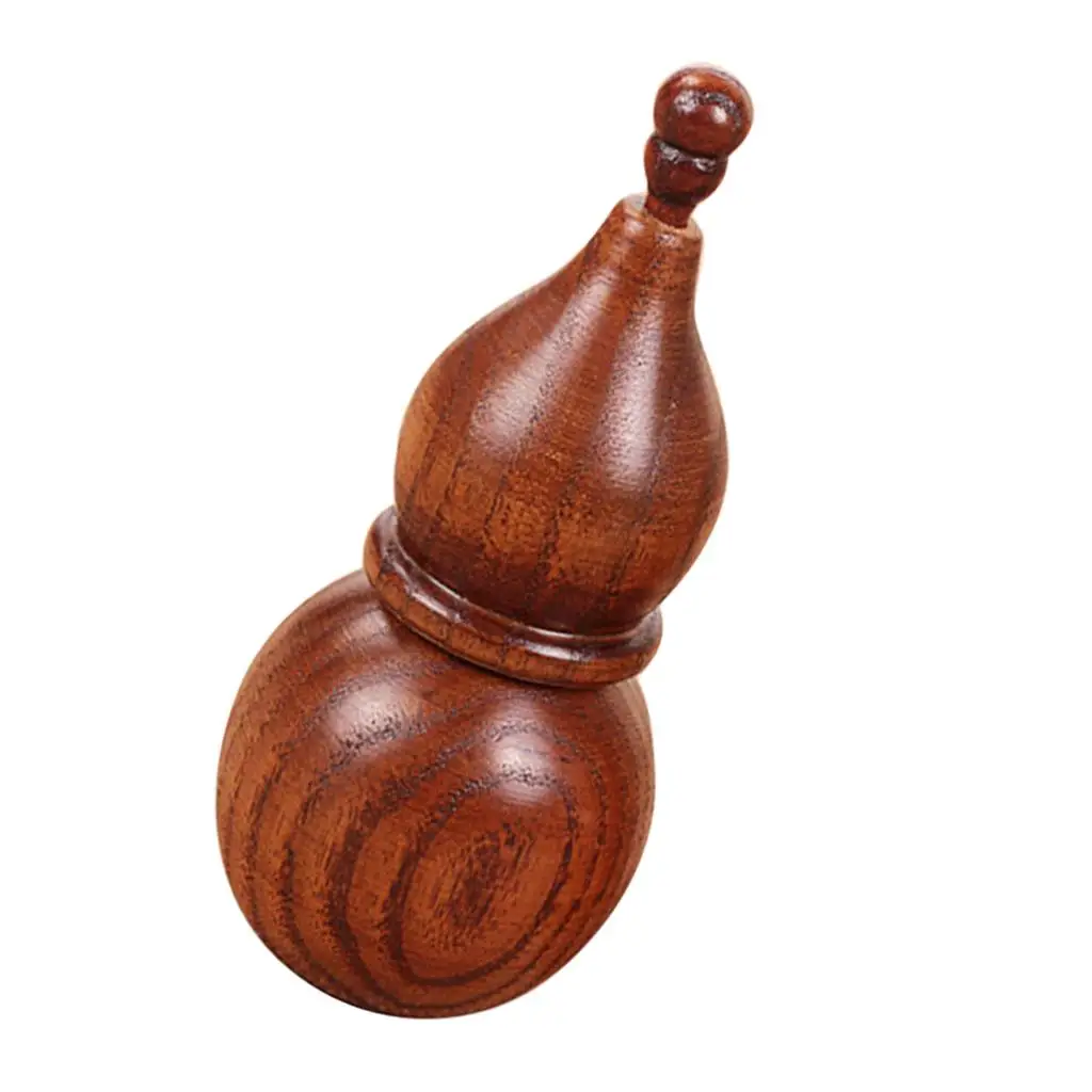 Portable Wood Toothpick Dispenser Gourd Shape Storage Organizer image 3