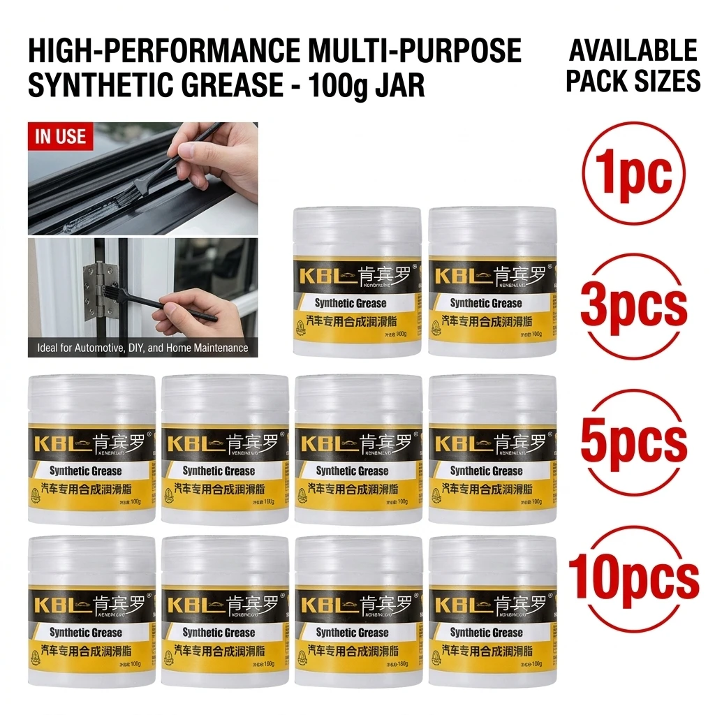 100g Synthetic Grease Car Lubricant Specialized Maintenance for Door Hinges Noise Elimination Auto Maintenance Agent