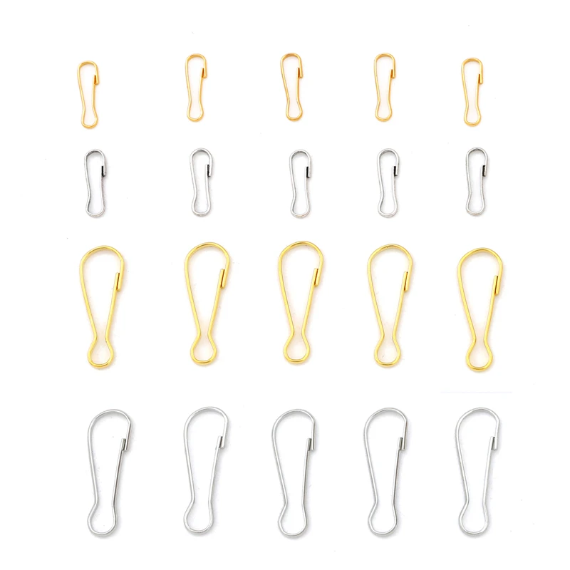 50/100Pcs Lanyard Snap Clip Hooks Metal Spring Gourd Purse Buckle Connector For DIY Keychain Zipper Pull ID Card Findings