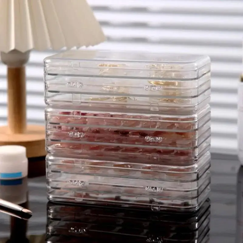 

Nail Art Storage Box, Transparent Display Box For Wearable Nails, Foldable Dustproof Jewelry Storage Box For Nail Tips