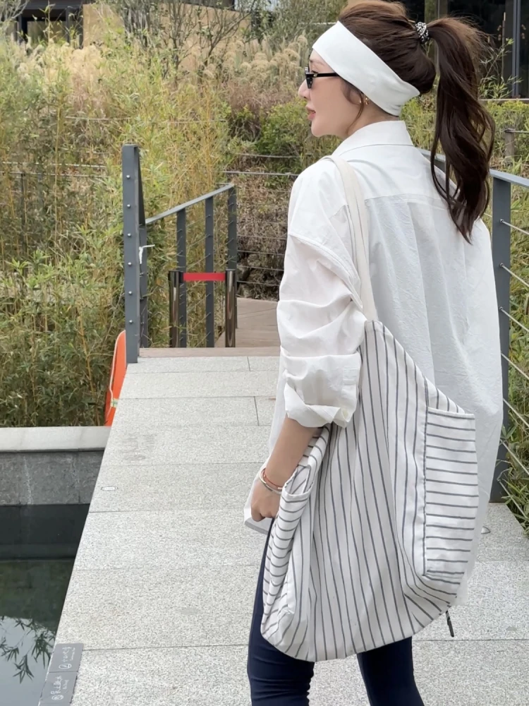 

AIMURSE Casual Loose Simple irt AM5556 for Young Women Comfortable Cotton Long Sve Warm Pure Color Flip Collar