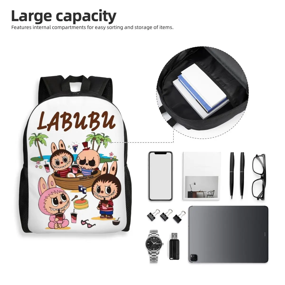 Picnic Lovely Monster Labubu Popmart Children Backpack for Kids Boys Girls Backpacks Lovely Daycare Child School Bag