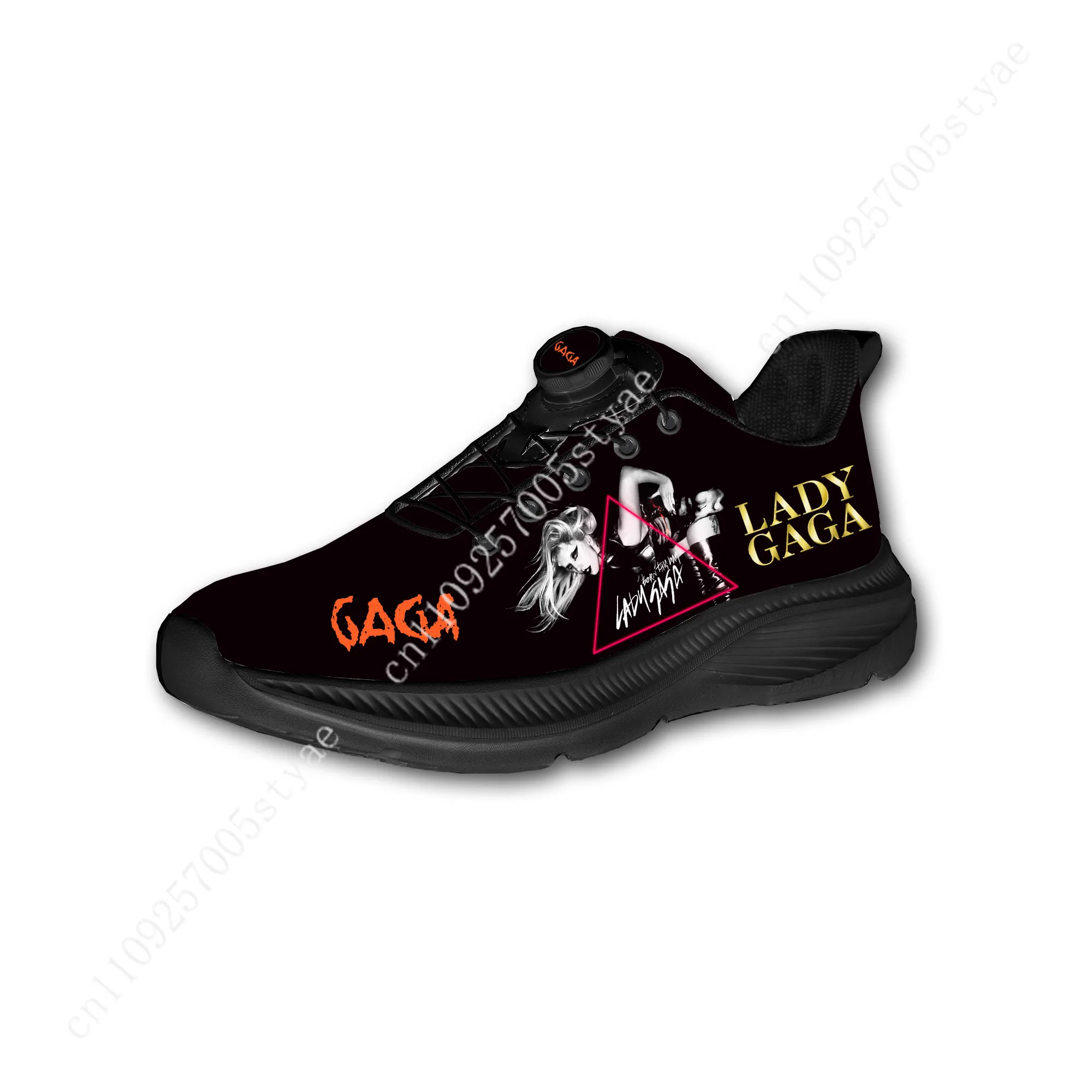 

Lady Gaga Singer Mens Womens Running Off-road Shoes Laceless Rotating Button Sports Shoe Hiking Leisure Custom Sneaker