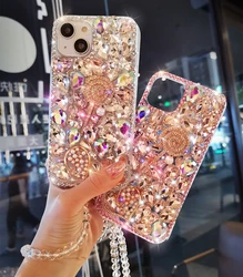 For Iphone 17 15 16 13 14 Pro Max Samsung Galaxy Note S25 S24 S23 Plus Ultra Luxury Candy Heart Diamond Crystal Phone Case Cover