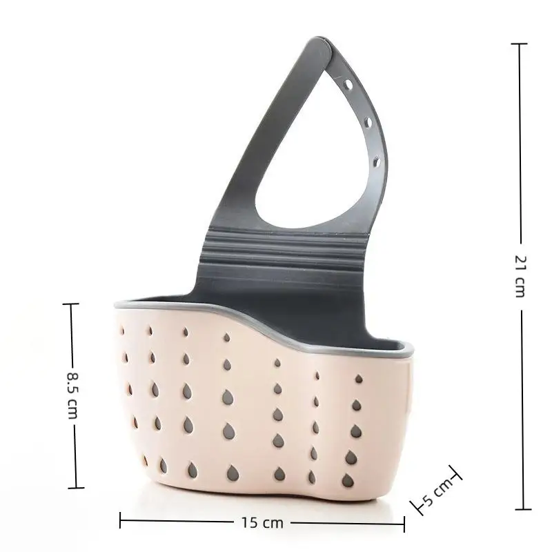 

Sink Hanging Basket Sponge Holder with Drainage Holes Convenient Caddy for Kitchen Sink Organization
