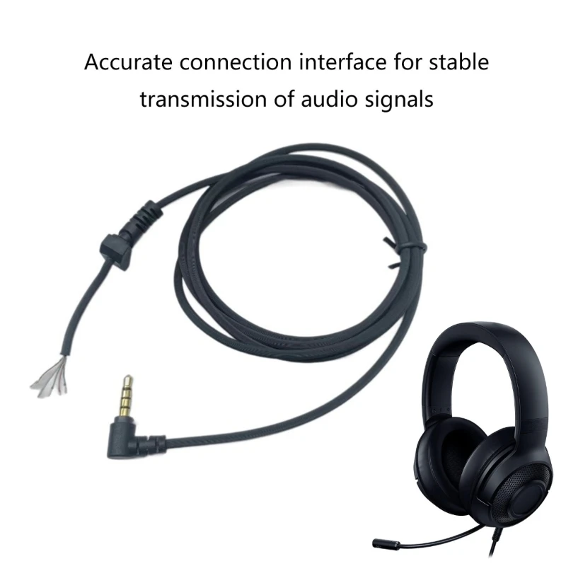 Cable de Audio para Razer Kraken X, Cable de auriculares para juegos, Platings dorados originales