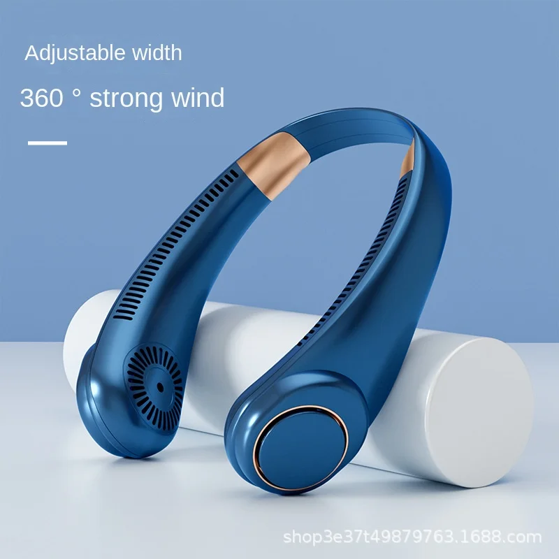 Mini ventilateur de cou Portable, Rechargeable par USB, silencieux, sans lame, refroidisseur électrique, mignon, pour travail, étude, marche