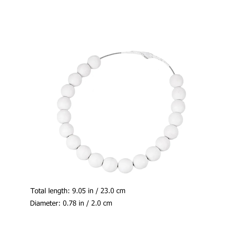 

2 Pcs Flagpole Retainer Ring Windproof Bead Necklace Sturdy Polypropylene Material Beaded Accessories Pole Hardware Home Decor