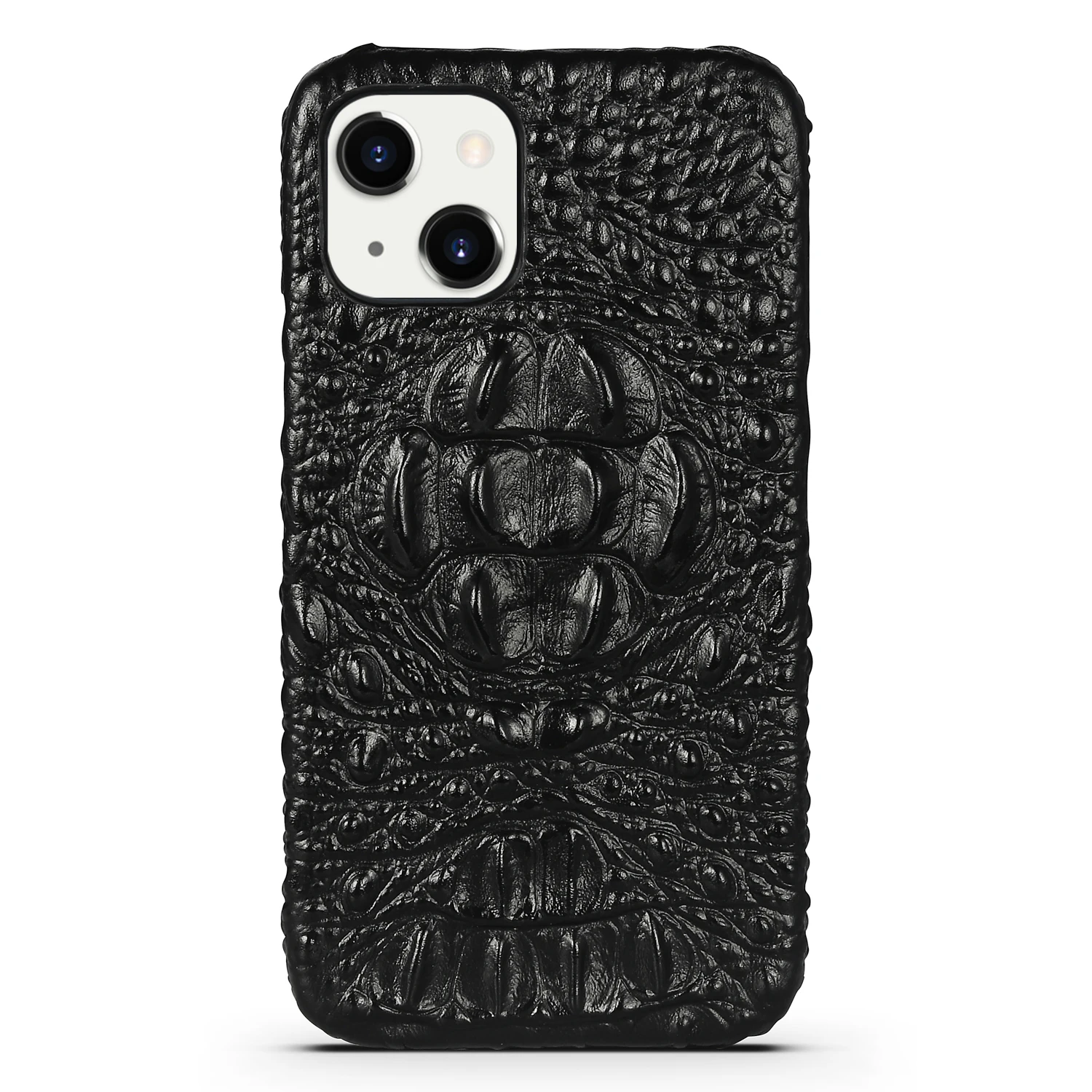 Luxury Genuine Crocodile Cowhide Leather Case For iPhone 13 14 15 16 12 11 Pro X XR XS Max Plus Shockproof Cover