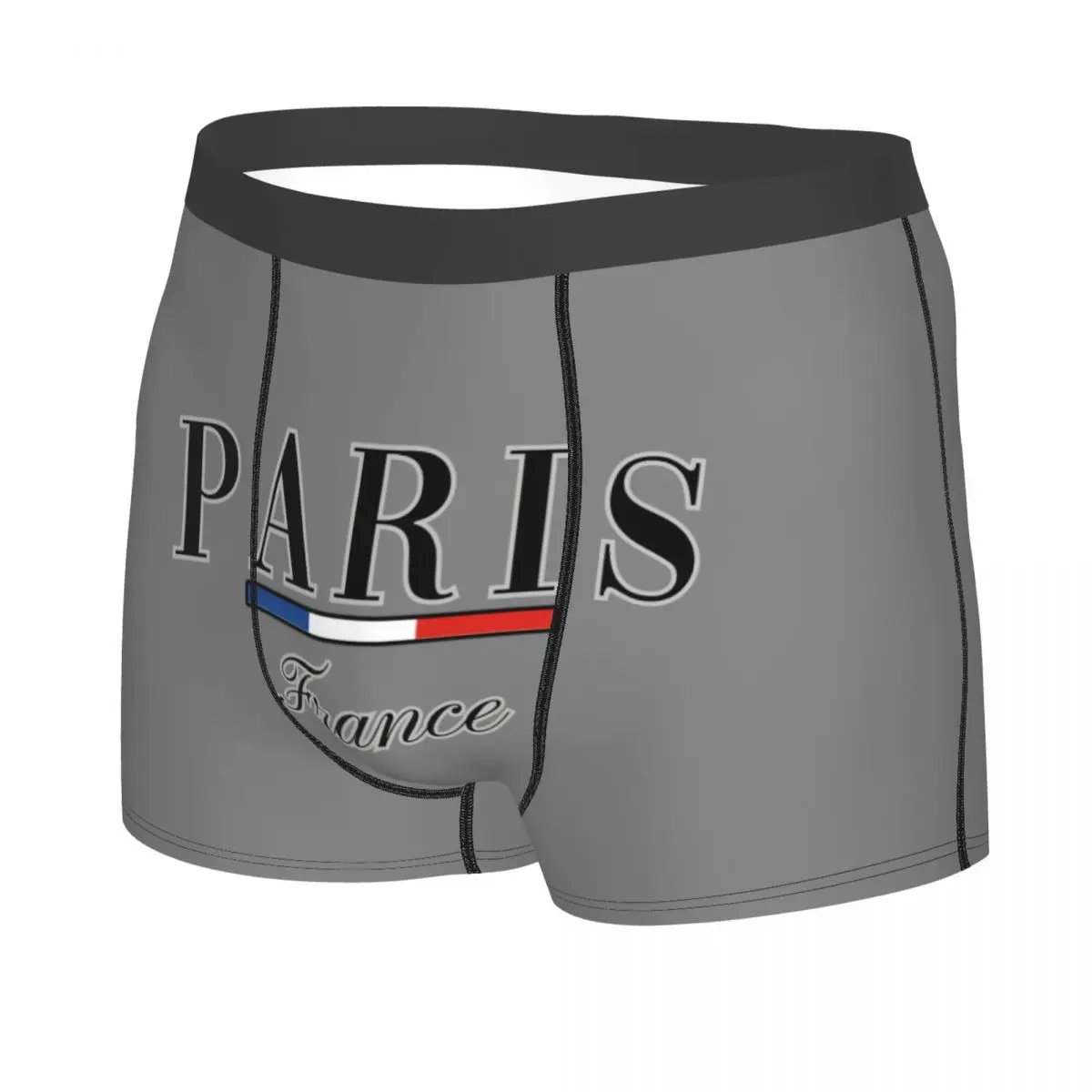 Boxers gráficos legais personalizados para homens, calcinhas confortáveis, cuecas, cuecas, cuecas, roupas íntimas, Paris, França