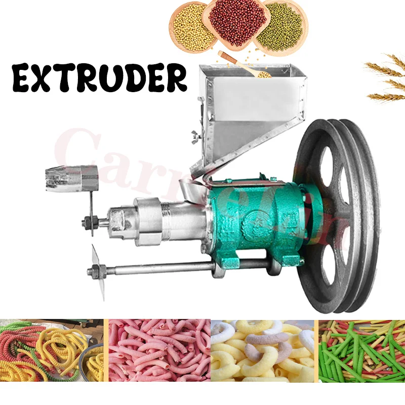 Commercial Use Mini Multifunctional Puffed Corn Rice Snacks Food Extruder Machines Corn Powder Bulking Extruding Machine Packing