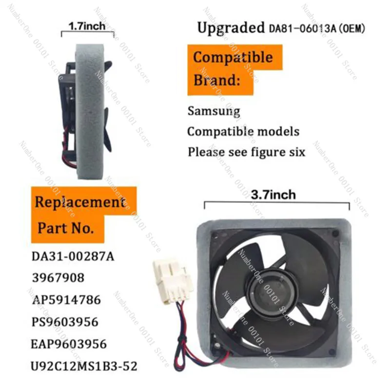U92C12MS1B3-52 Refrigerator Evaporator Fan Motor Refrigerator Accessories Refrigerator Parts