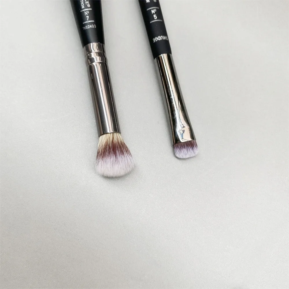 Pincel de maquillaje PERFECTION de doble punta, corrector de 7 bases, sombra de ojos, contorno, resaltado, herramienta de cosméticos de belleza