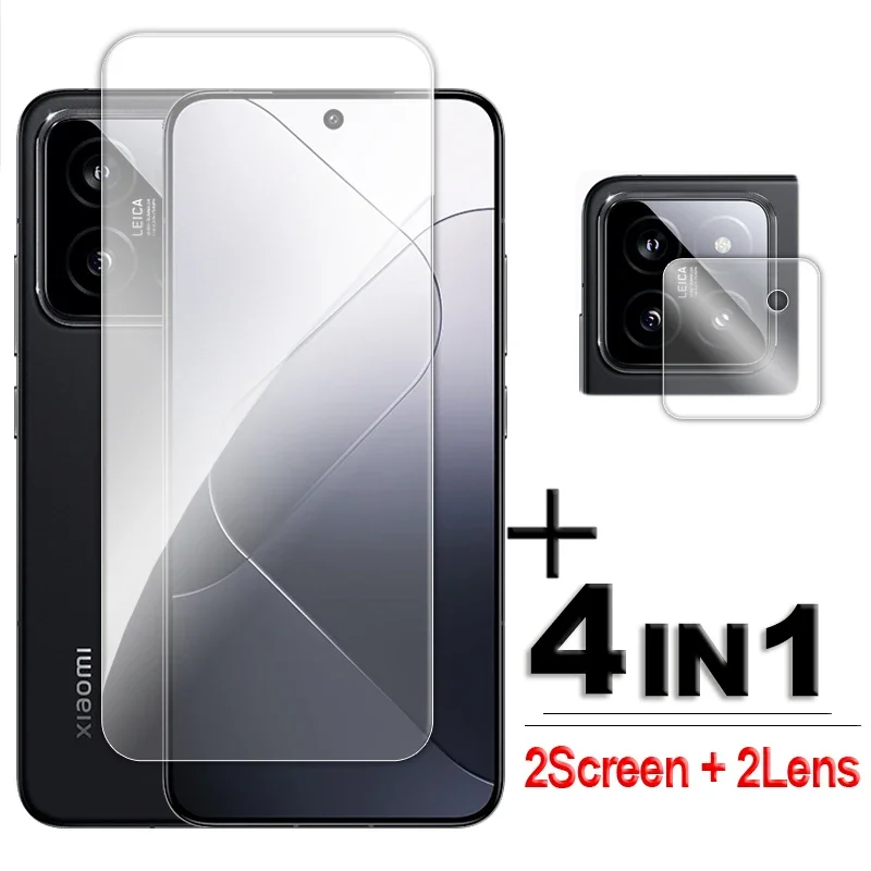 

For Xiaomi 14 Glass 6.36 inch Transparent Full Glue Screen Protector For Xiaomi 14 Tempered Glass For Xiaomi 14 Lens Film