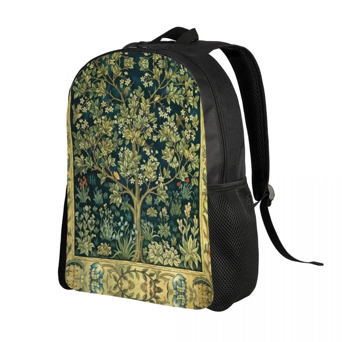 Tree Of Life By William Morris Backpacks for Men Women College School Students Bookbag Fits 15 Inch Laptop Floral Pattern Bags