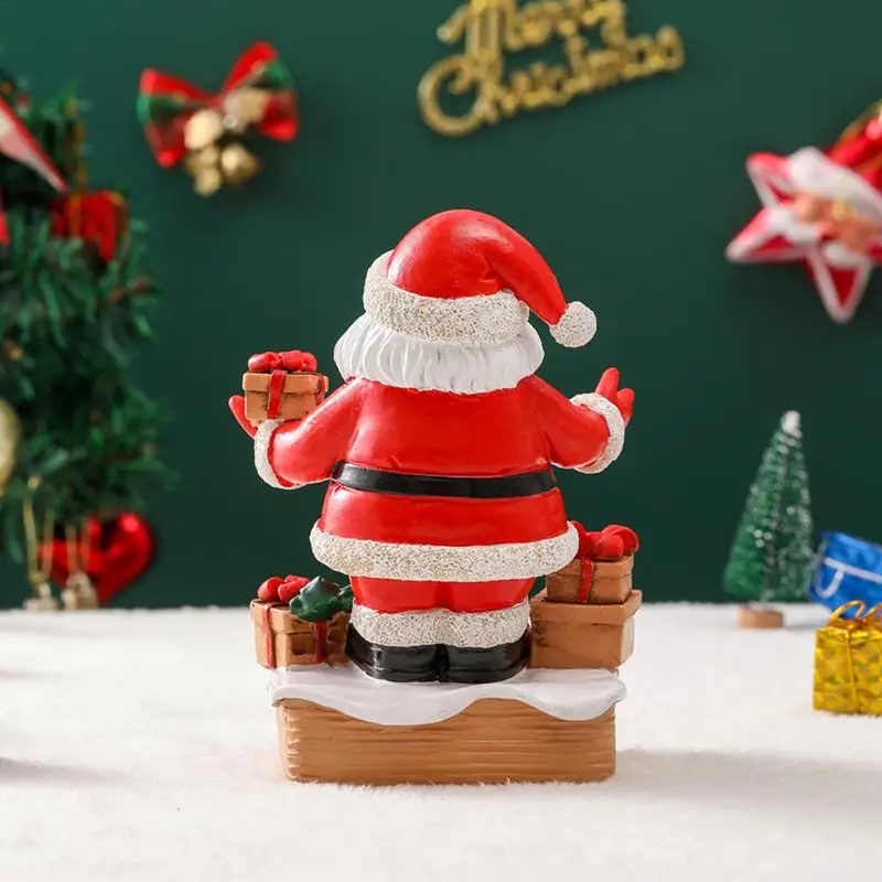 Santa Claus Statue Resin Santa Minature Decor Cute Bookshelf Wedding Decor Garden Supplies Christmas Decoration For Garden