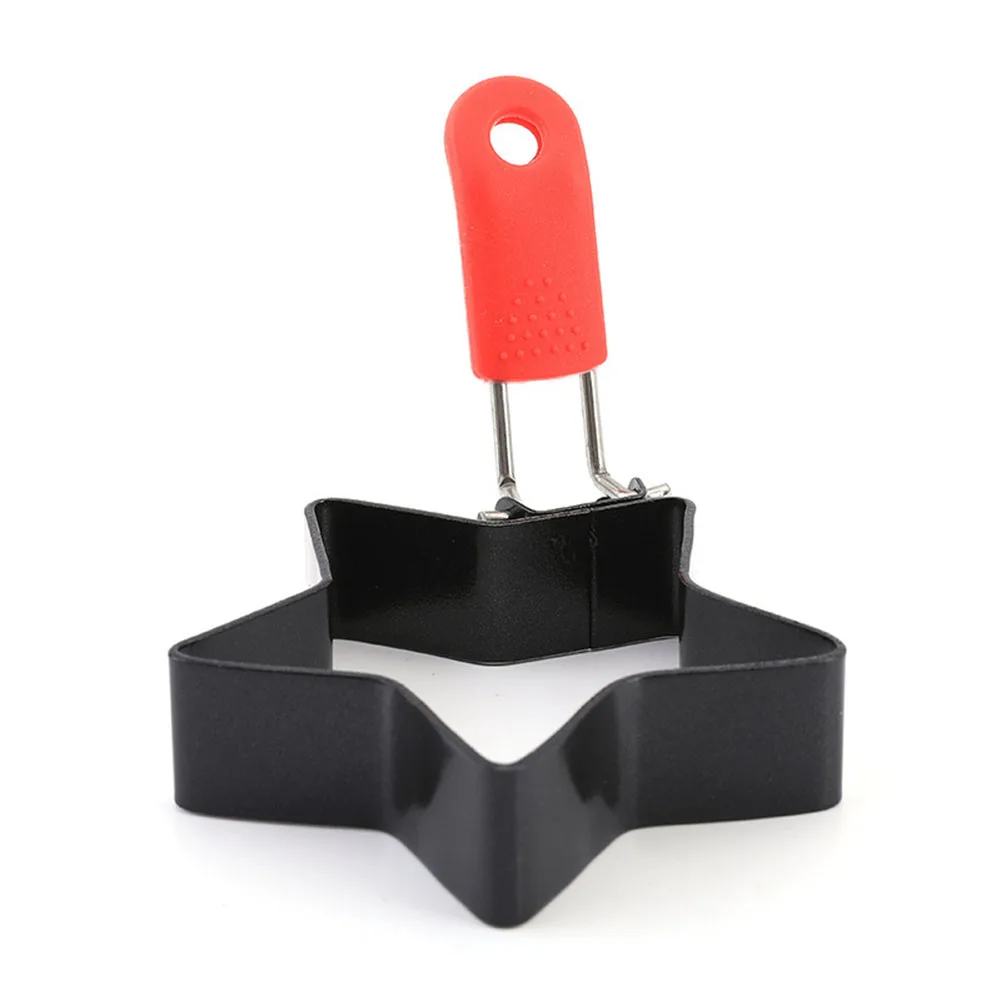 Non-Stick Egg Cooker Ring Fried Egg Shaper Cooking Tool Egg Pan Ring Fried Egg Ring Griddle Pancake Shapers With Silicone Handle