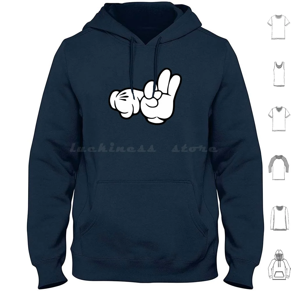 Hand Gestures Hoodies Long Sleeve Funny Days Hand Gesture Pride Queer Gloves Pride Inappropriate