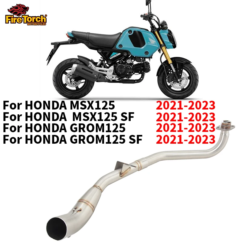 Slip For Honda GROM125 MSX125 SF GROM 125 2021 2022 2023 Motorcycle Exhaust Escape System Front Link Pipe Connect 50.8MM Muffler