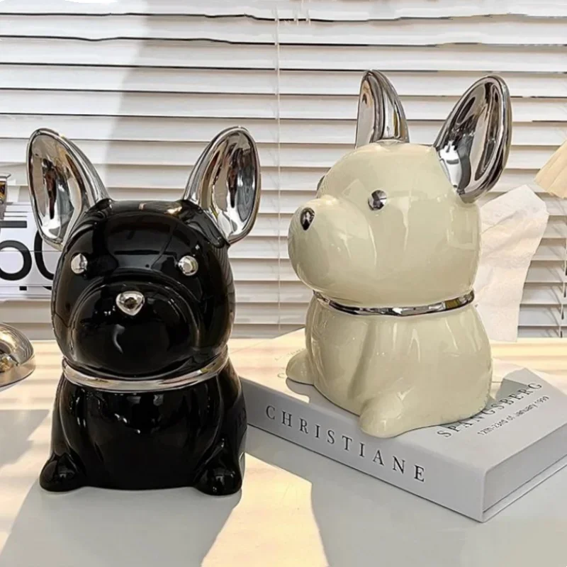 

Коробка из керамической ткани Мультяшные бумажные подносы с собакой, настольный контейнер для хранения, держатель для бумажных полотенец, держатель для салфеток, органайзеры