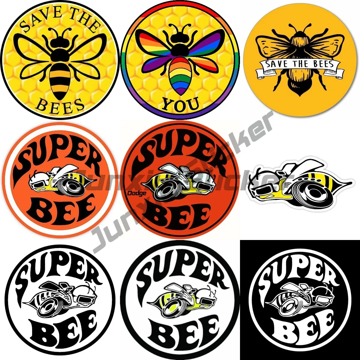 

Best Selling Super Bee Decal Scratch-Proof Waterproof PVC Vinyl Car Sticker Car Body Bumper Window Car Accessories