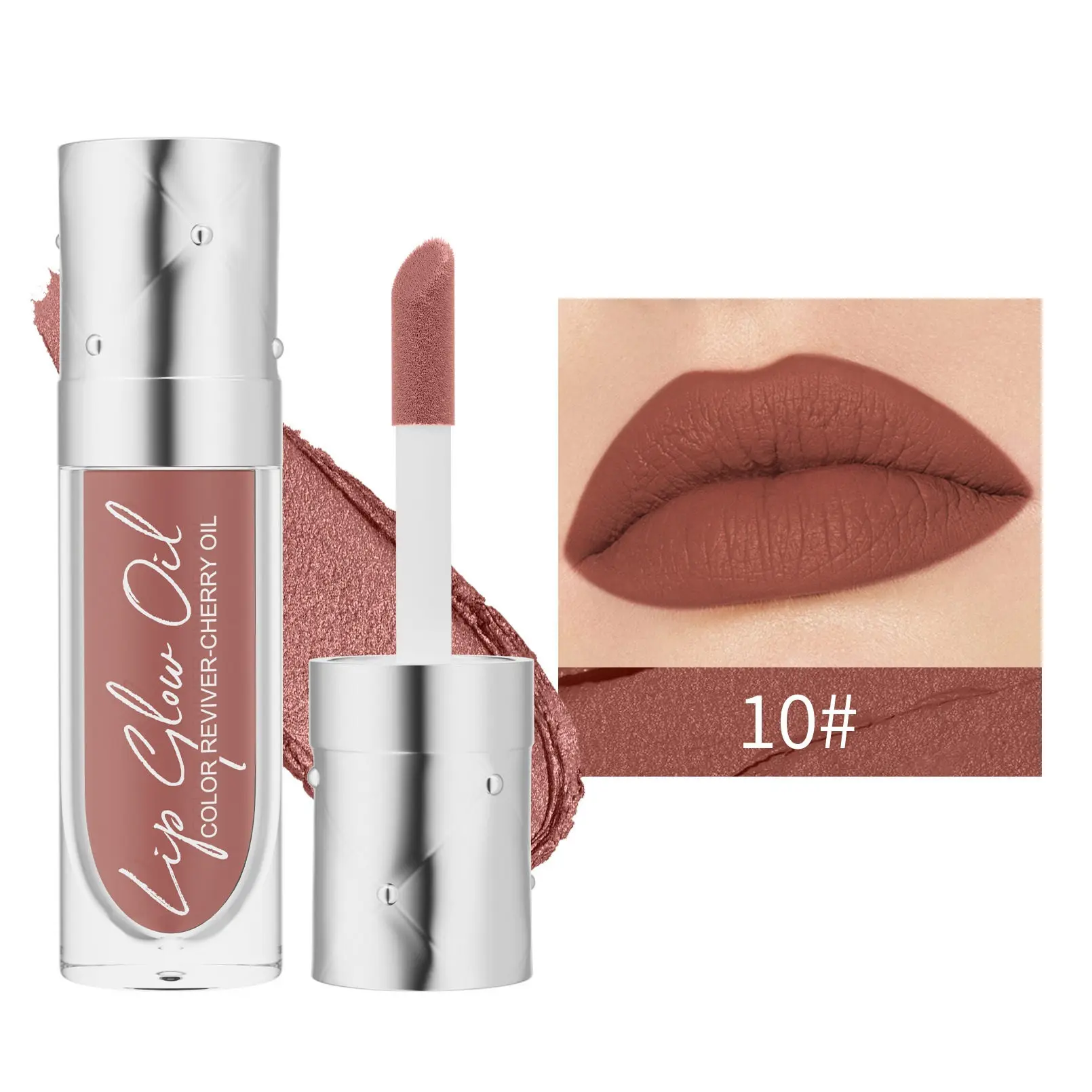Tinted Lip Gloss Plumper Moisturizing Lip Balm Long-Lasting Liquid Lipstick Easy Apply Matte Texture for Women Teens