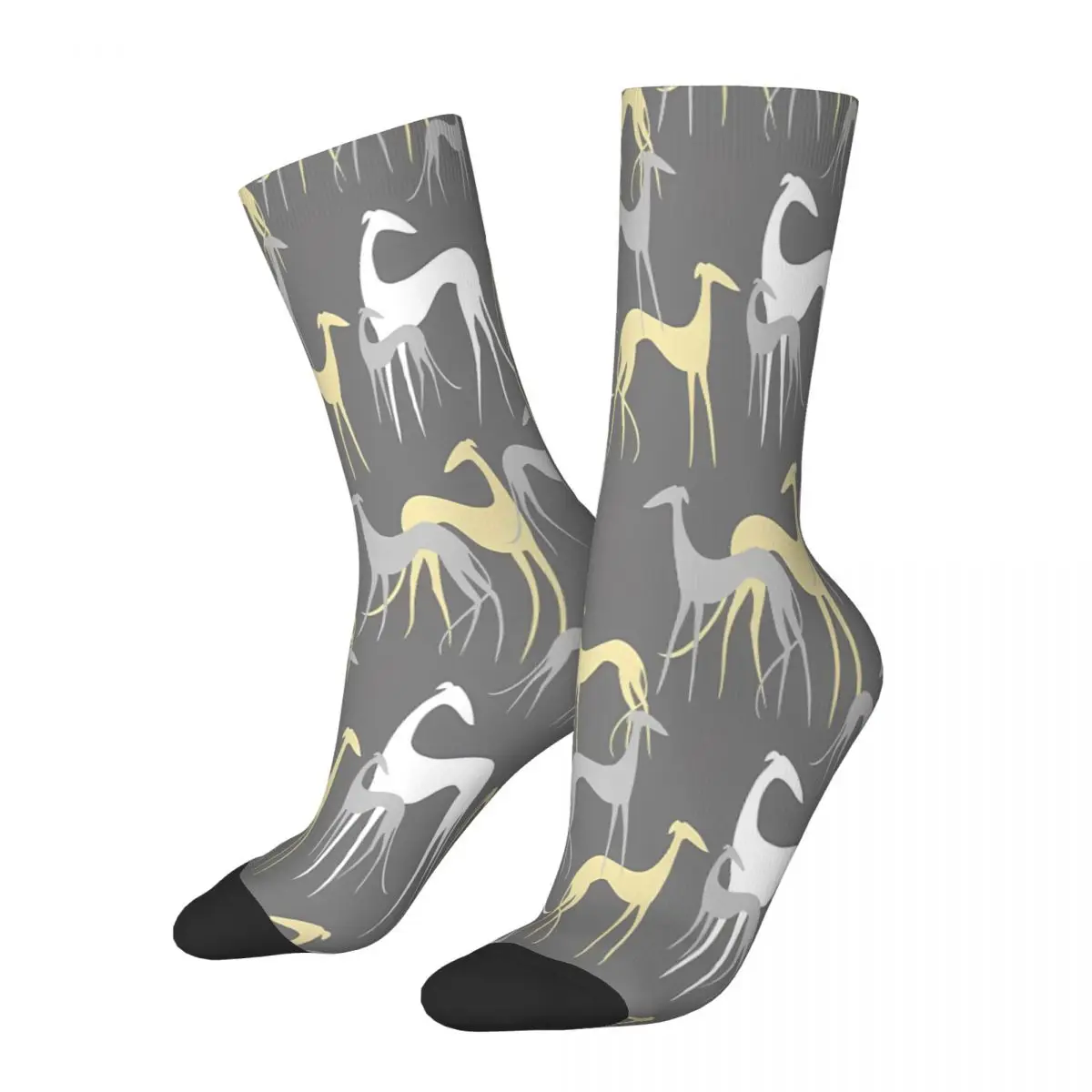 Sighthounds In Clear Grey Greyhound Dog Socks Male Mens Women Spring Stockings Hip Hop