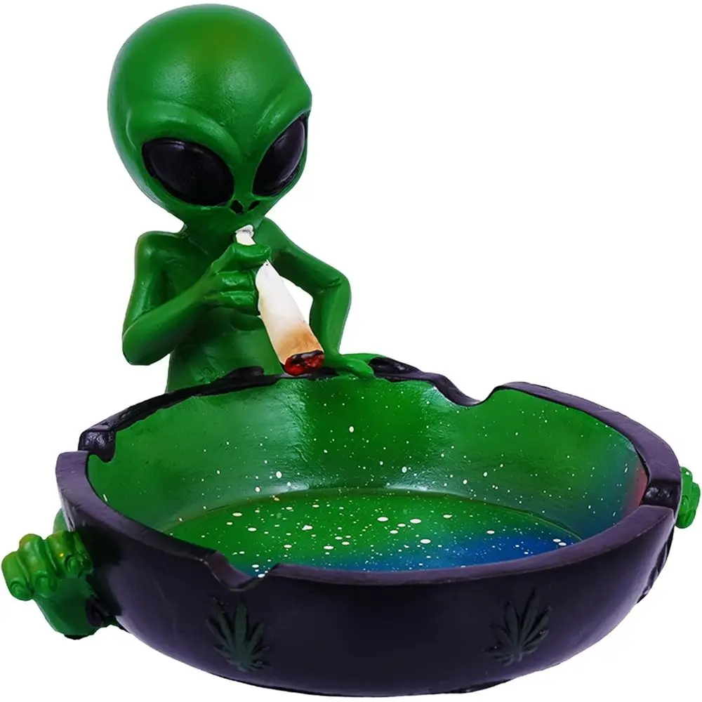 

Multicolored Alien-Themed Ashtray, 4 for Home Decor