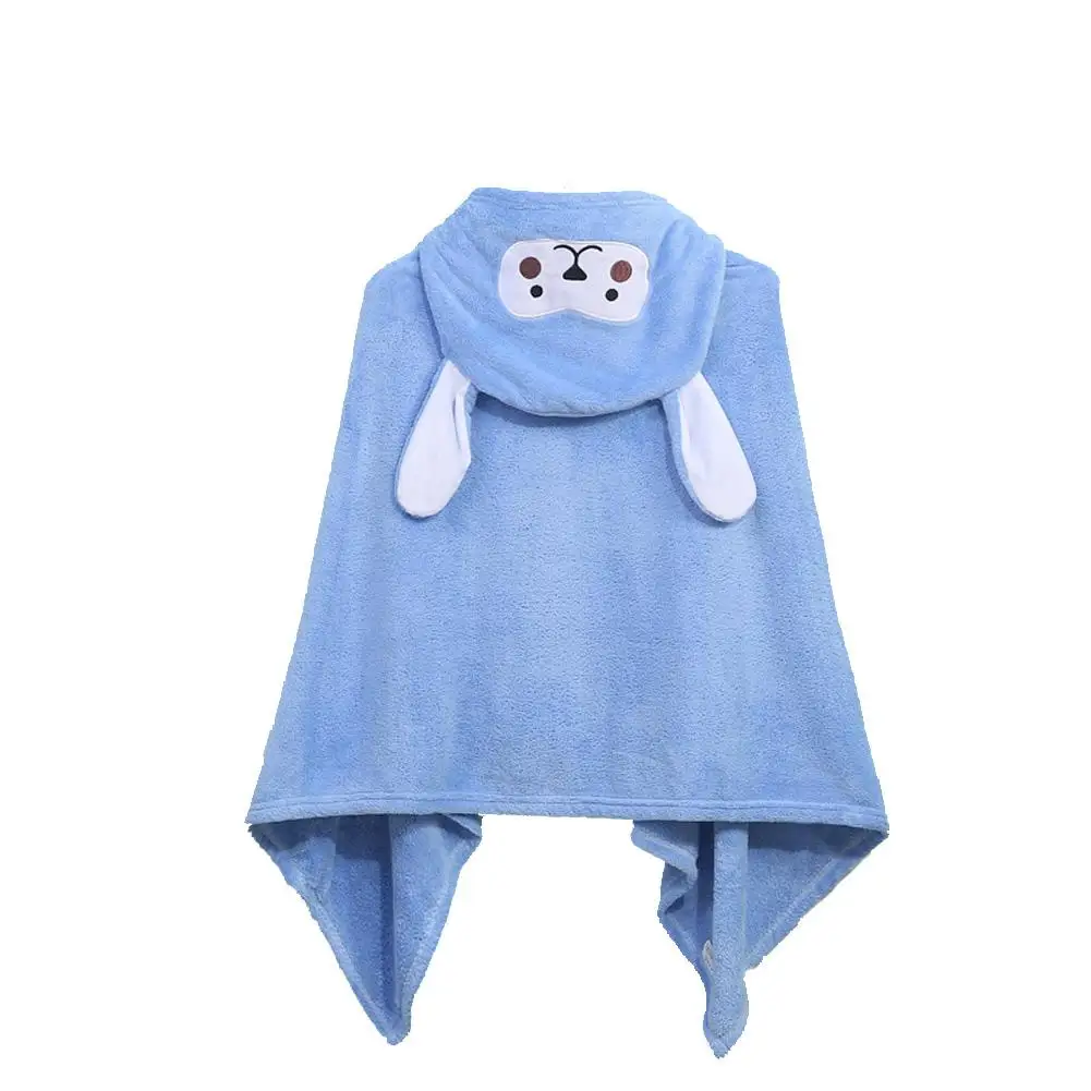 Cartoon Animal Baby Bath Towels Soft Hooded Cape Cloak Absorbent Baby Hooded Bathrobe Warm Sleeping Swaddle Wrap For Childr C7M2