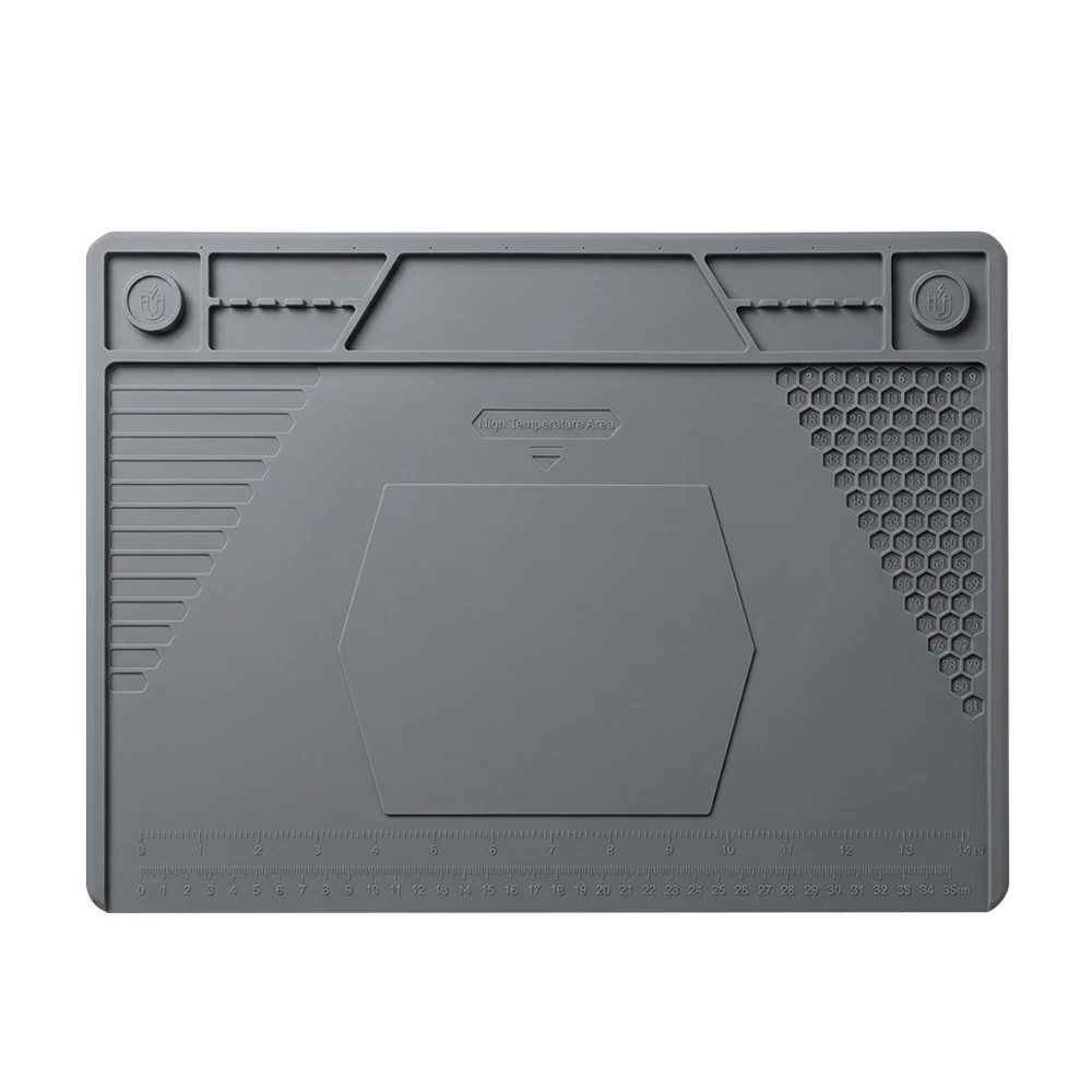 Taktische Waffenreinigungsmatte, Reparaturunterlage für Pistolen, Magnetische Gewehrreinigungsmatte, Silikonmatte mit Organizer und Teileablage – Detail 7