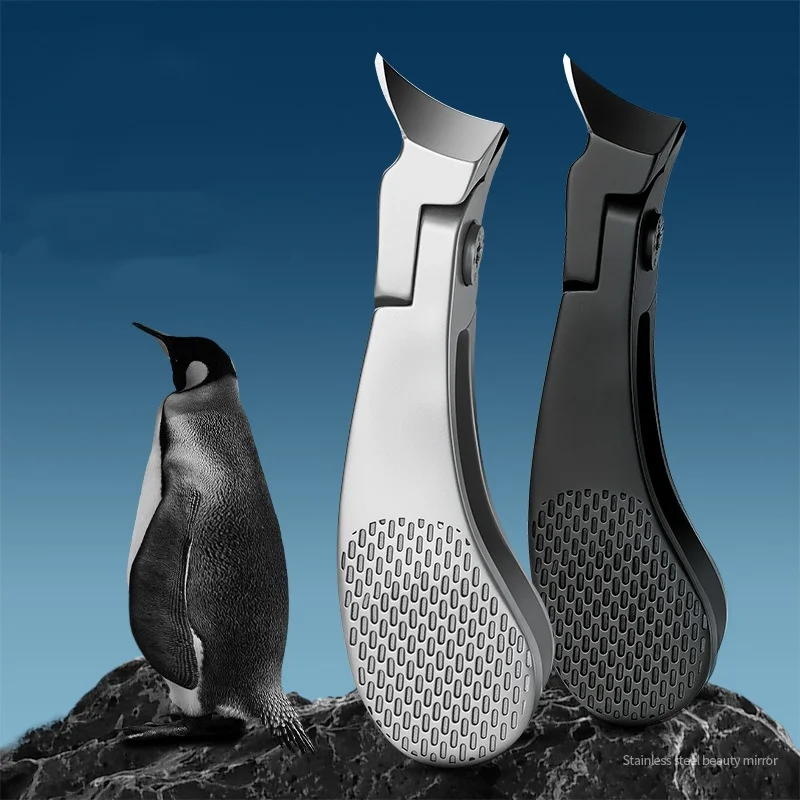 

1pc Stainless Steel Angled Nail Clipper Creative Biomimetic Penguin Nail Scissors Professional Large Opening Nail Groove Pliers