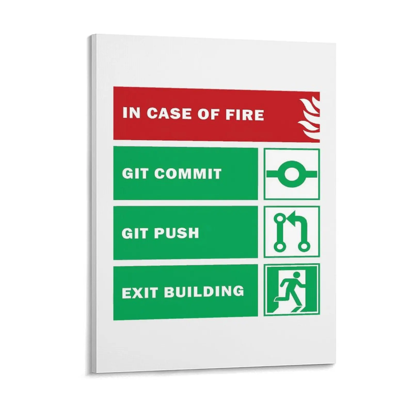 In Case Of Fire For Developers Canvas Painting Bar Living Room Personalized Party Club Wall Decor Framed Wall Paintings