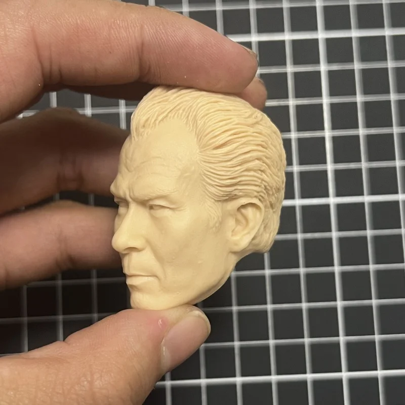 1/6 Vintage Kung Fu Villain Head Sculpt - Kit di fusione principale in resina non verniciata per figure di arti marziali personalizzate fai da te