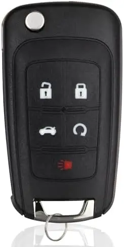 

Беспроводной пульт дистанционного управления Lehicriar для автомобилей 2010-2019 годов выпуска – 5 кнопок в комплекте Ключ-брелок Lehicriar – совместим с Chevrolet