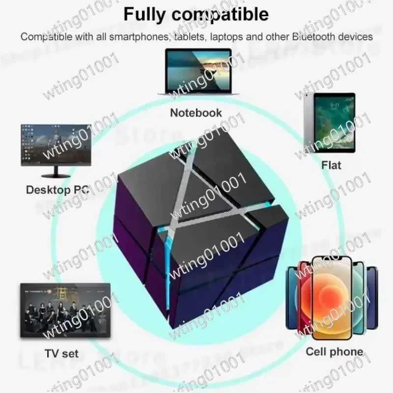for Mini Portable Bluetooth Speaker Wireless Outdoor MP3 Player with TF Card Slot Surround Sound Audio Device