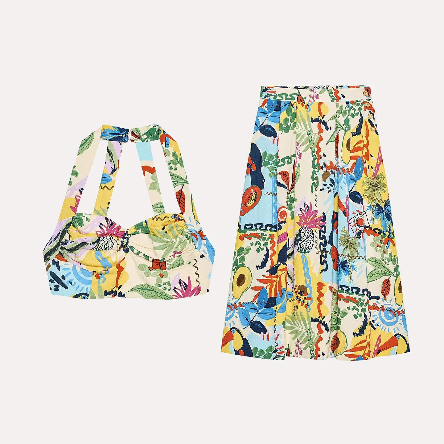 Z طقم توب وتنورة ميدي للسيدات بطباعة Faion 2025 وصل حديثًا من ألياف البوليستر للبالغين ملابس لجميع المواسم