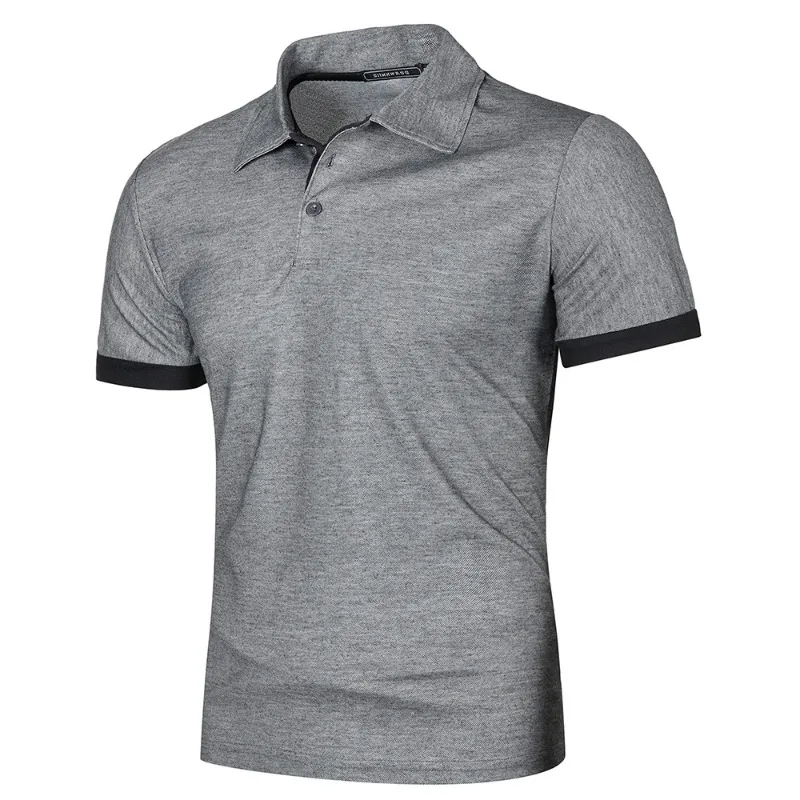 Animal Game Men's Short Sleeve Polo Shirt Solid 6