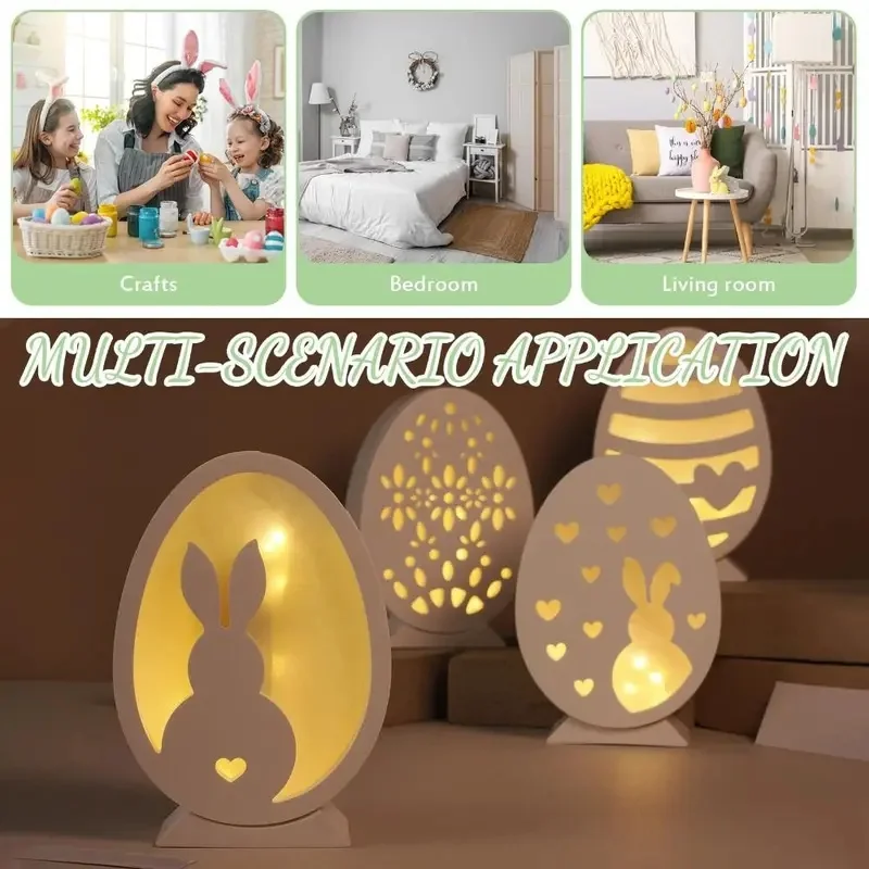 Hot Silicone Easter Rabbit Lamp Mold Openwork DIY Hollow Lamp Mold Bunny Epoxy Resin Mould Easter Decoration H3500