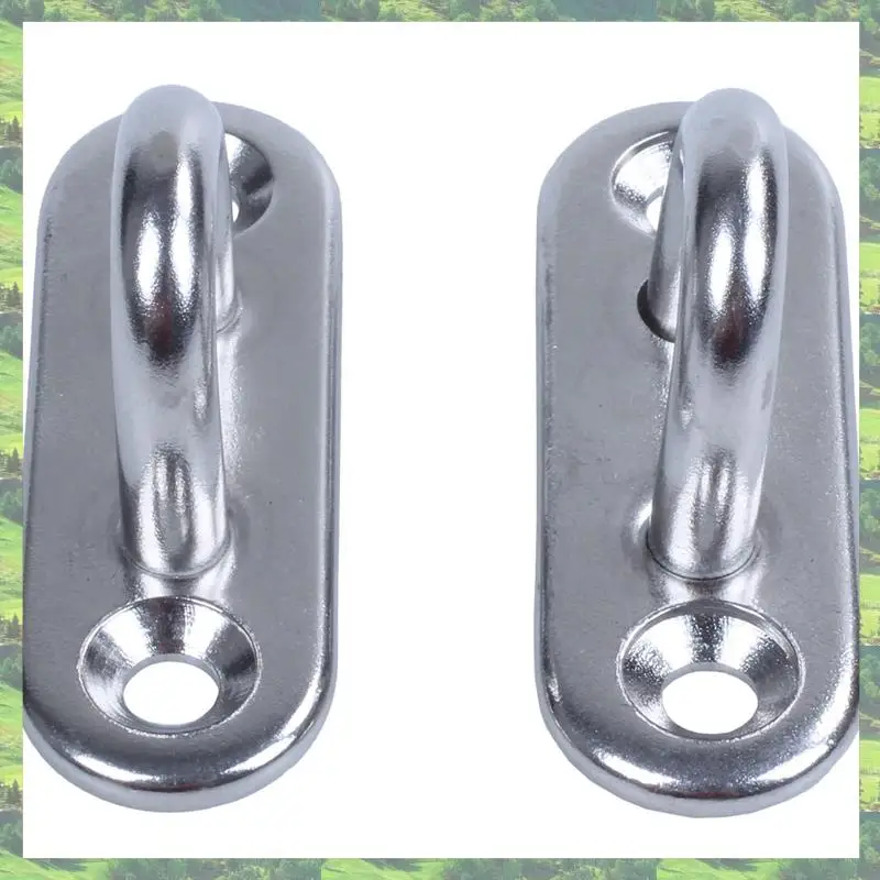 Flash Trend 40 Uds 5Mm 304 acero inoxidable almohadilla oblonga placa de ojo grapa anillo gancho