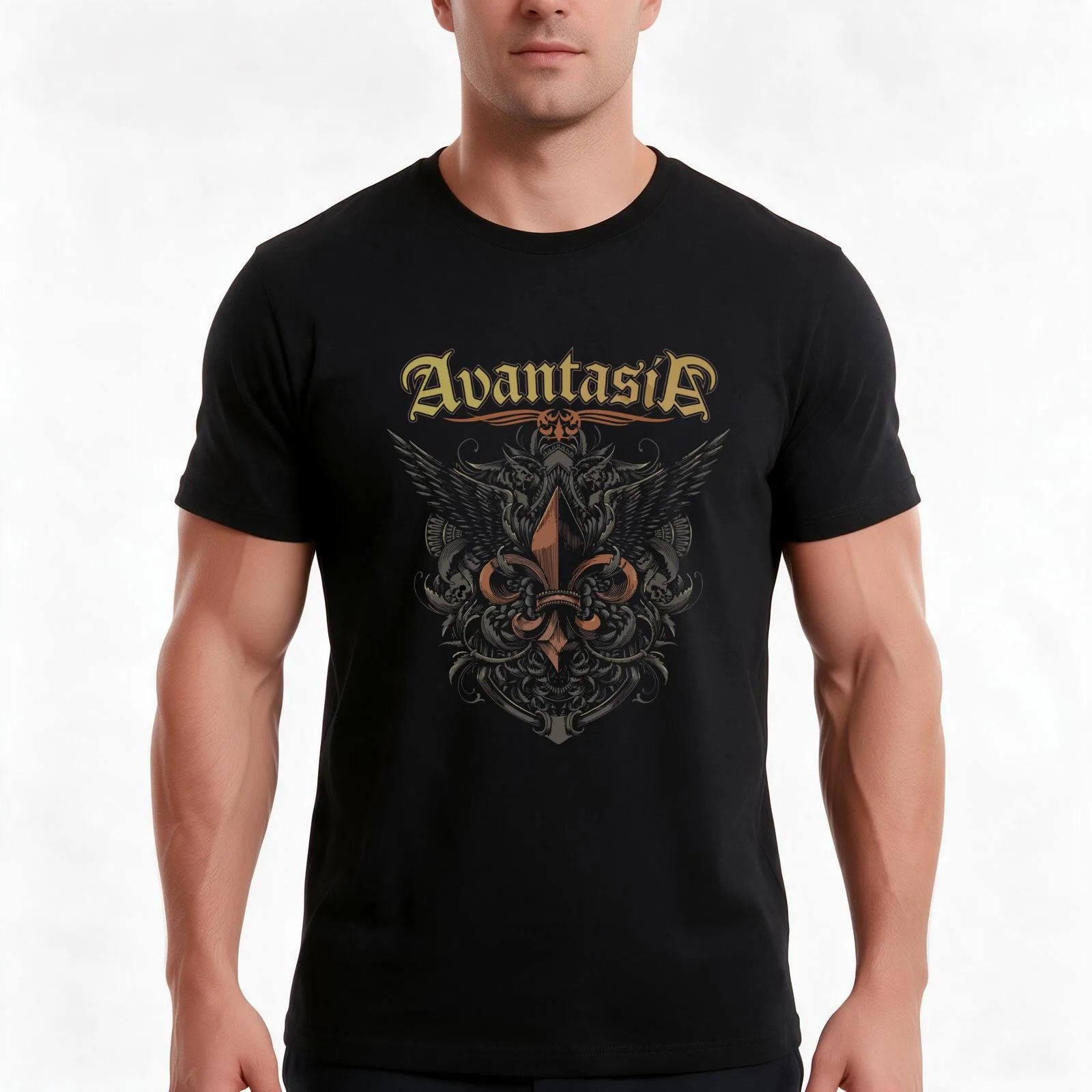 Avantasia T-Shirt, Summer Casual Cotton Tee, Oversized Streetwear Tops, Vintage Graphic Print, Loose Fit Short Sleeve