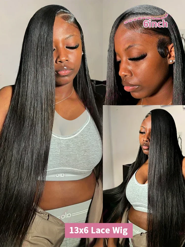 300% الكثافة 40 46 بوصة 13x4 13x6 العظام مستقيم HD الدانتيل الشفاف أمامي خصلات الشعر المستعار الإنسان قبل قطعها البرازيلي الدانتيل الجبهة الباروكات #3