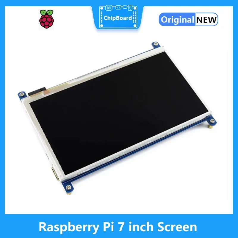 شاشة Raspberry Pi 7 بوصة 1024X600 IPS LCD شاشة تعمل باللمس متوافقة مع HDMI لـ Raspberry Pi 4/4b/3B+ تدعم Windows 10/8/7