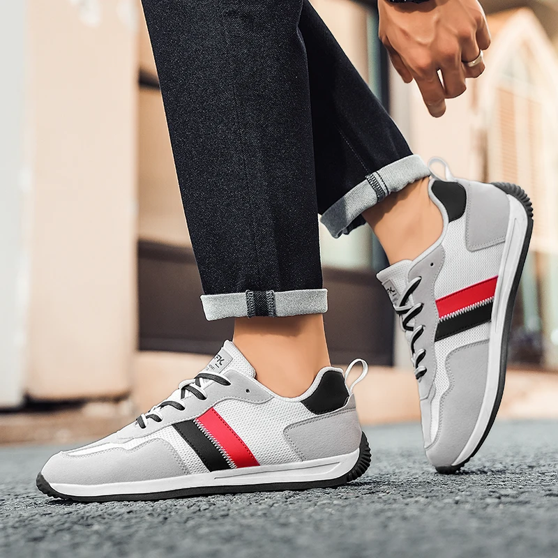 Zapatos deportivos de lujo de diseñador, nuevos zapatos para correr para hombres, zapatos transpirables para monopatín al aire libre, zapatos de tenis de plataforma plana 2026