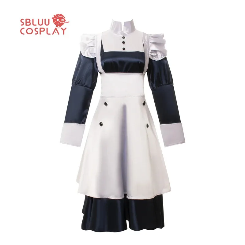 

SBluuCosplay Черный дворецкий Мей Рин, карнавальный костюм, милое длинное платье горничной для девочек, винтажное платье Falbala с бантом