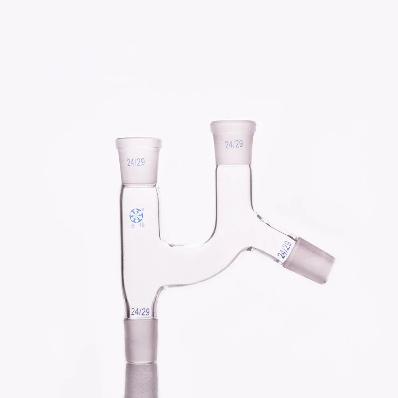 FAPE 75 degree distillation head, Joint 24/29, 75 degree Krebs distillation head, Fractionation head, Borosilicate glass, FLT